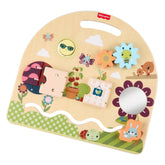 Fisher-Price Wooden Take-Along Activity Station, Wood Busy Board For Baby & Toddler