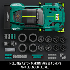 Mattel Brick Shop Hot Wheels ’24 Aston Martin Vantage Gt3 Building Toy Kit (793 Pieces), For Collectors