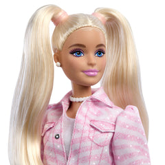 Barbie Fashionista Muñeca Deluxe Style Muñeca con Chamarra Rosa