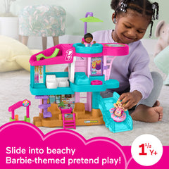 Fisher-Price Little People Barbie Beach House Toddler Playset With Figures & Accessories
