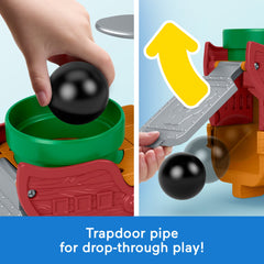 Fisher-Price Little People My Mario Bowser's Airship & Figure Set Toddler Toy