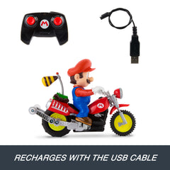 Hot Wheels RC Mario Wheelie Motocross RC, Remote-Controlled Battery-Powered Vehicle