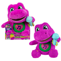 Fisher-Price Barney's World Sing Along Barney Plush, 10.5-inch Figure, Songs, Sounds & Soft Texture