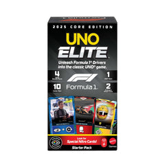 Mattel Games-Uno Élite Formule 1 Édition Standard 2025-Avec 4 Boosters