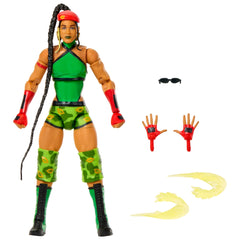 WWE X Street Fighter Bianca Belair Action Figure & Accessories, 6-Inch Collectible Cammy Mashup Set