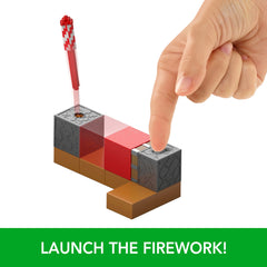 Minecraft ProtectorS Firework Launcher Action Figure & Accessories Set, 3.25-Inch Scale Collectible