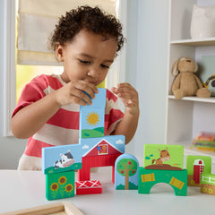 Casse-Tête en Bois à Thématique de Ferme Fisher-Price Pour Tout-Petits et enfants, 14 Pièces en Bois