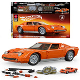 Mattel Brick Shop Hot Wheels ’71 Lamborghini Miura P400 Sv Building Toy Kit (1523 Pieces), For Collectors