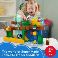 Fisher-Price Little People My Mario Adventure Playset, Musical Toddler Toy With 2 Figures