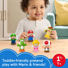 Fisher-Price Little People My Mario Figure 6-Pack Toy Set For Toddlers & Kids