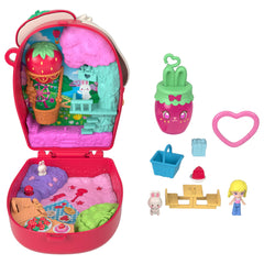 Polly Pocket Picnic Bunny Compact Playset With 1 Micro Doll And Pet, Travel Toy With Fruit Accessories