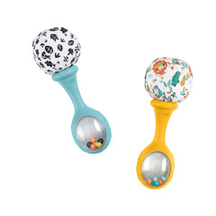 Fisher-Price Baby Rattle ‘n Rock Maracas Toys, Set Of 2 For Infants 3+ Months, High Contrast