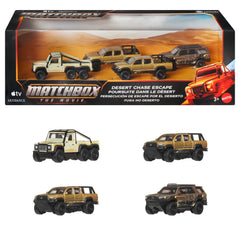 Matchbox Desert Chase Escape 4-Pack Of 1:64 Scale Die-Cast Vehicles From The Movie, Collectible Set