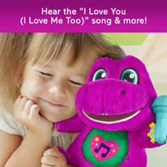 Fisher-Price Barney's World Sing Along Barney Plush, 10.5-inch Figure, Songs, Sounds & Soft Texture