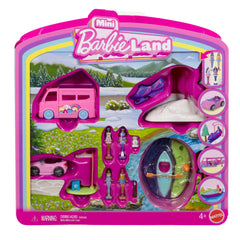 Barbie Mini Barbieland 4-Pack Doll & Vehicle Set, 4 1.5-Inch Dolls & 4 Iconic Toy Vehicles