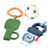Fisher-Price Mini Me Moments Let's Play Pickleball Set, 3 Sports-Themed Baby Toys For Sensory Play