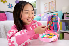 Polly Pocket Pineapple Monkey Compact Playset With 1 Micro Doll And Pet, Travel Toy With Fruit Accessories