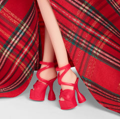 Barbie Signature 2024 Holiday Barbie Fashion Doll, Seasonal Collector Gift, Blonde With Plaid Gown