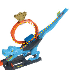 Hot Wheels City-L’Attaque du T-Rex-Coffret Looping, 1 Voiture Incluse