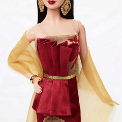 Barbie Signature Lunar New Year Fashion Doll, Red Dress With Golden Peonies, Collectible Holiday Gift