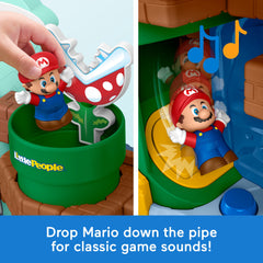 Fisher-Price Little People My Mario Adventure Playset, Musical Toddler Toy With 2 Figures