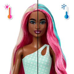 Barbie Pop Reveal Doll & Accessories, Sea Slushy Series Fashion Doll, Pet, Slime & Color Change