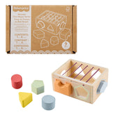 Fisher-Price Wood Flexi Shape Sorter, 7-Piece Wooden Baby & Toddler Activity Toy