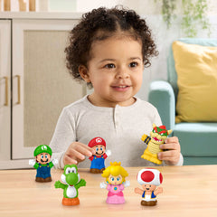 Little People Mario Bros Brinquedo para Bebês FP Little People Conjunto De Figuras Do Mario Bros