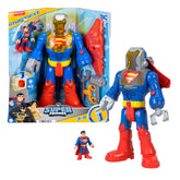 Imaginext DC Super Friends Superman insider & Exo Suit Robot With Lights & Sounds, 6 Pieces