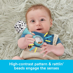 Fisher-Price Baby Rattle ‘n Rock Maracas Toys, Set Of 2 For Infants 3+ Months, High Contrast