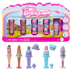 Barbie Mini Barbie Land 5-Pack Pop Reveal Dolls, 1.5-inch Mini Doll With Surprise Reveal & Sensory Play Piece