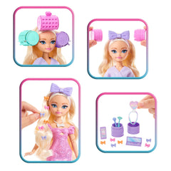 Barbie Dream Besties Boneca Malibu Get Ready With Me com Acessórios