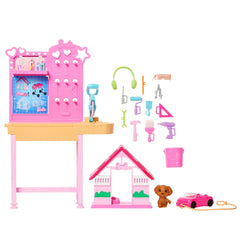 Barbie World Build-A-Doghouse Playset With Workbench, Buildable Doghouse & 15+ Accessories