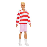Barbie Fashionistas Ken Doll #241 in Red Striped Top And Pink Shorts With White Sneakers, Blonde