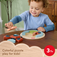 Fisher-Price Tiny Garden Wooden Lady Bug Jigsaw Puzzle For Kids Developmental Play, 18 Wood Pieces