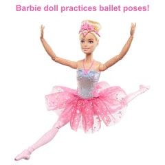 Barbie Dreamtopia Twinkle Lights Ballerina Doll, Blonde With Light-Up Feature Wearing Headband & Tutu
