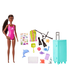Barbie Dolls & Accessories, Marine Biologist Doll (Brunette) & Mobile Lab Playset