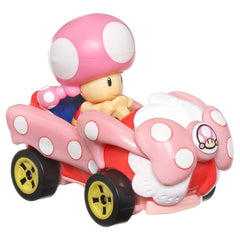 Hot Wheels Mario Kart Vehículo de Juguete Toadette Birthday Girl