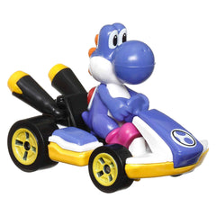 Hot Wheels Mario Kart Veículo de Brinquedo Yoshi Standard Kart Azul Escuro
