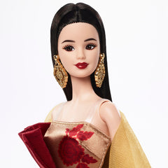 Barbie Signature Lunar New Year Fashion Doll, Red Dress With Golden Peonies, Collectible Holiday Gift