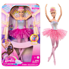 Barbie Fantasía Muñeca Bailarina Luces Brillantes Tutú Rosa