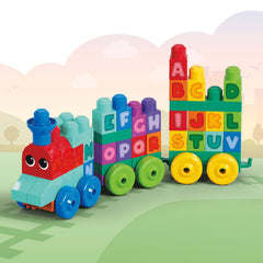 MEGA BLOKS ABC Learning Train Fisher Price Building Toy Blocks (60 Pieces) For Toddler