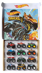 Hot Wheels Monster Trucks, Set Of 12 1:64 Die-Cast Toy Trucks For Kids