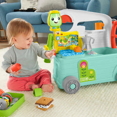 Fisher-Price Rires et Éveil Caravane en Balade 3 en 1, Centre D’Activités Musical Version Anglaise et Française