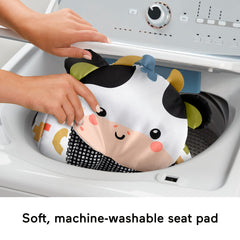 Fisher-Price Sit-Me-Up Floor Seat, Portable Baby Chair & 2 Developmental Newborn Toys, Cute Cow