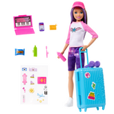 Barbie Skipper Doll & 10 Accessories, Travel Set With Luggage, Sticker Sheet & More