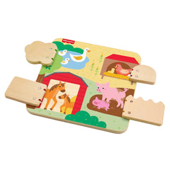 Fisher-Price-La Planche en Bois des Animaux de La Ferme-Pour Bébé