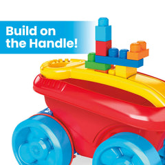 MEGA BLOKS Fisher Price Blue Block Scooping Wagon Building Toy (21 Pieces) For Toddler
