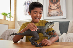 Jurassic World Ultimate Damage Scorpios Rex Dinosaur Toy Figure With Damage, Light & Sound Toy
