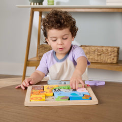 Fisher-Price Juguete para Bebés Rompecabezas Zoológico de Madera